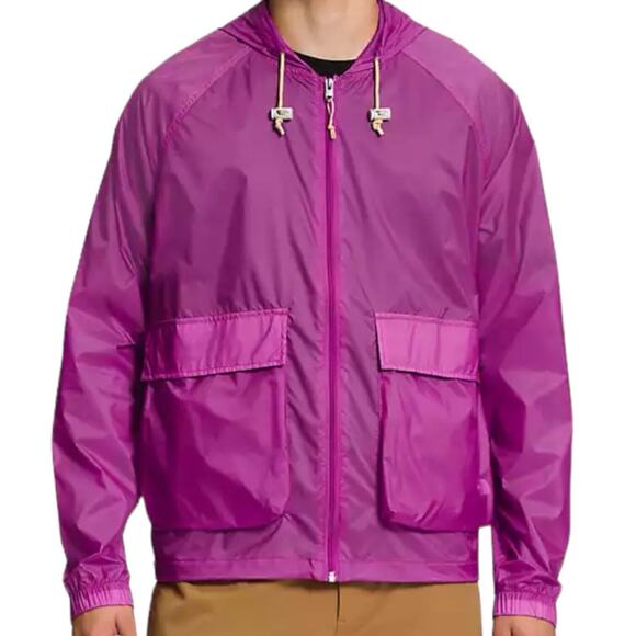 The North Face Men's Translucent Full Zip Wind Hoodie(Purple Cactus Flower) Sz L
